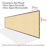 COLOURTREE 5 ft. x 100 ft. Beige Privacy Fence Screen HDPE Mesh Windscreen with Reinforced Grommets for Garden Fence (Custom Size)