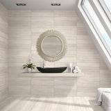Ivy Hill Tile Atlanta Beige 11.72 in. x 23.69 in. Matte Travertine Look Porcelain Floor and Wall Tile (15.5 sq. ft./Case)