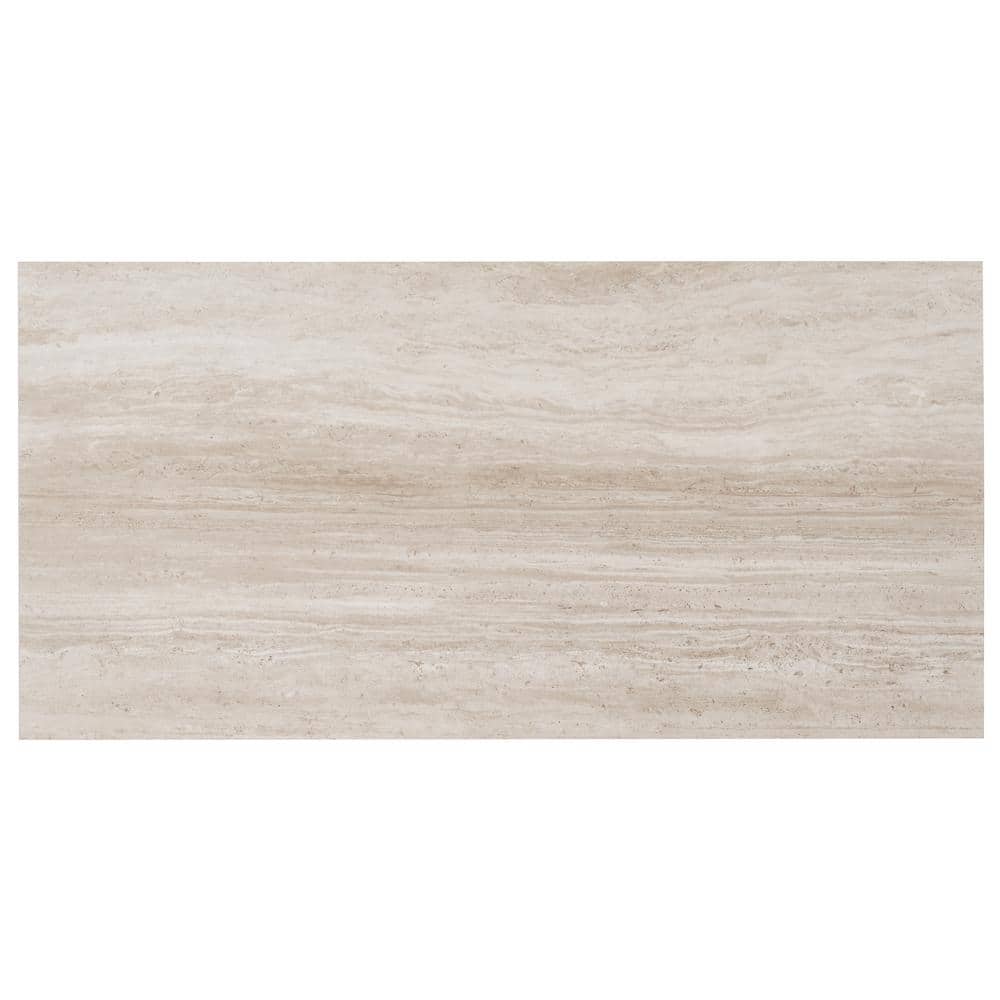 Ivy Hill Tile Atlanta Beige 11.72 in. x 23.69 in. Matte Travertine Look Porcelain Floor and Wall Tile (15.5 sq. ft./Case)