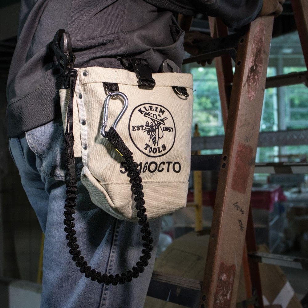 Klein Tools 9.5 in. Bull-Pin & Canvas Bolt Tool Bag with Connection Points, Model 5416OCTO