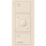 Lutron Pico Smart Remote for Caseta Smart Fan Speed Control, Light Almond (PJ2-3BRL-GLA-F01)