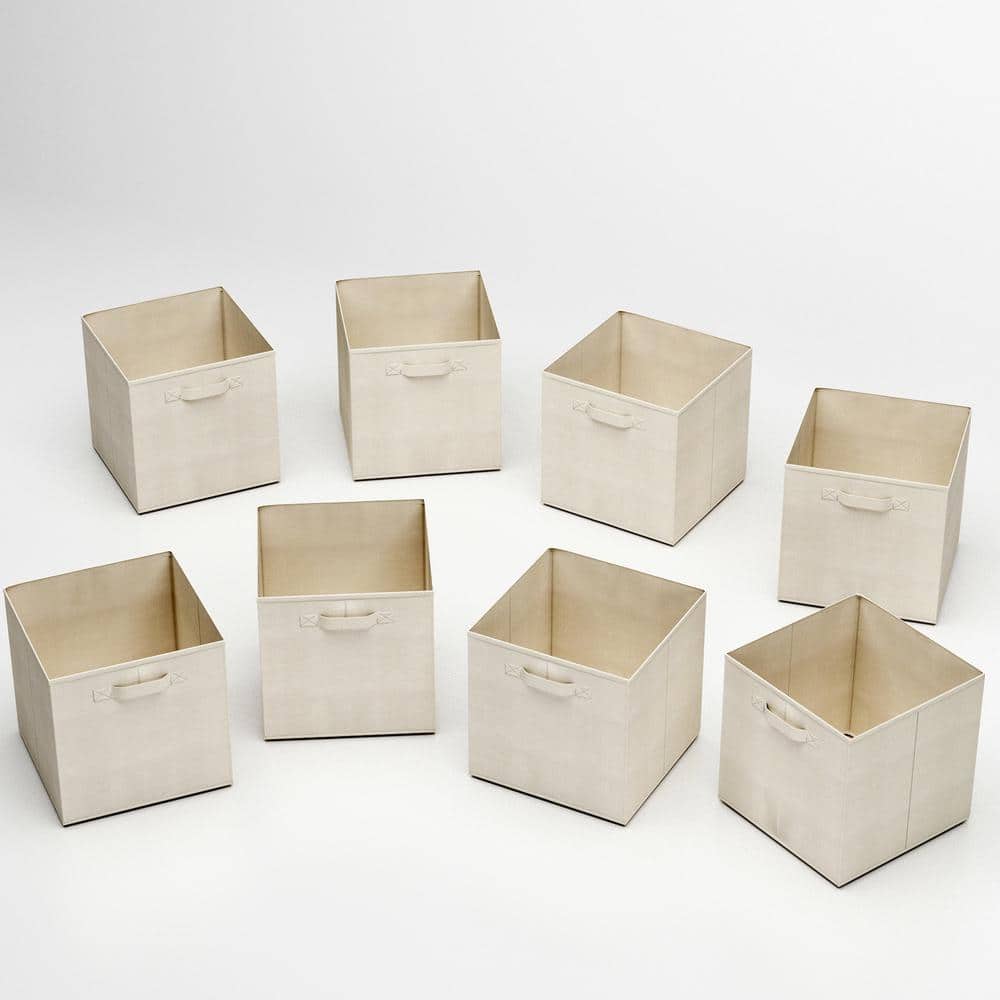 21 Qt. Cube Storage Organizer - Collapsible Fabric Containers for Home or Office (8-Pack)