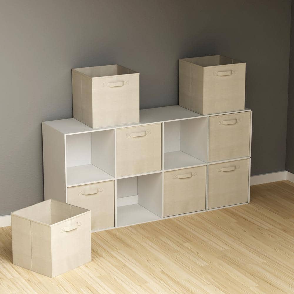 21 Qt. Cube Storage Organizer - Collapsible Fabric Containers for Home or Office (8-Pack)