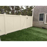 Weatherables Monroe Beige Vinyl Privacy Fence Gate 3.7 ft x 6 ft
