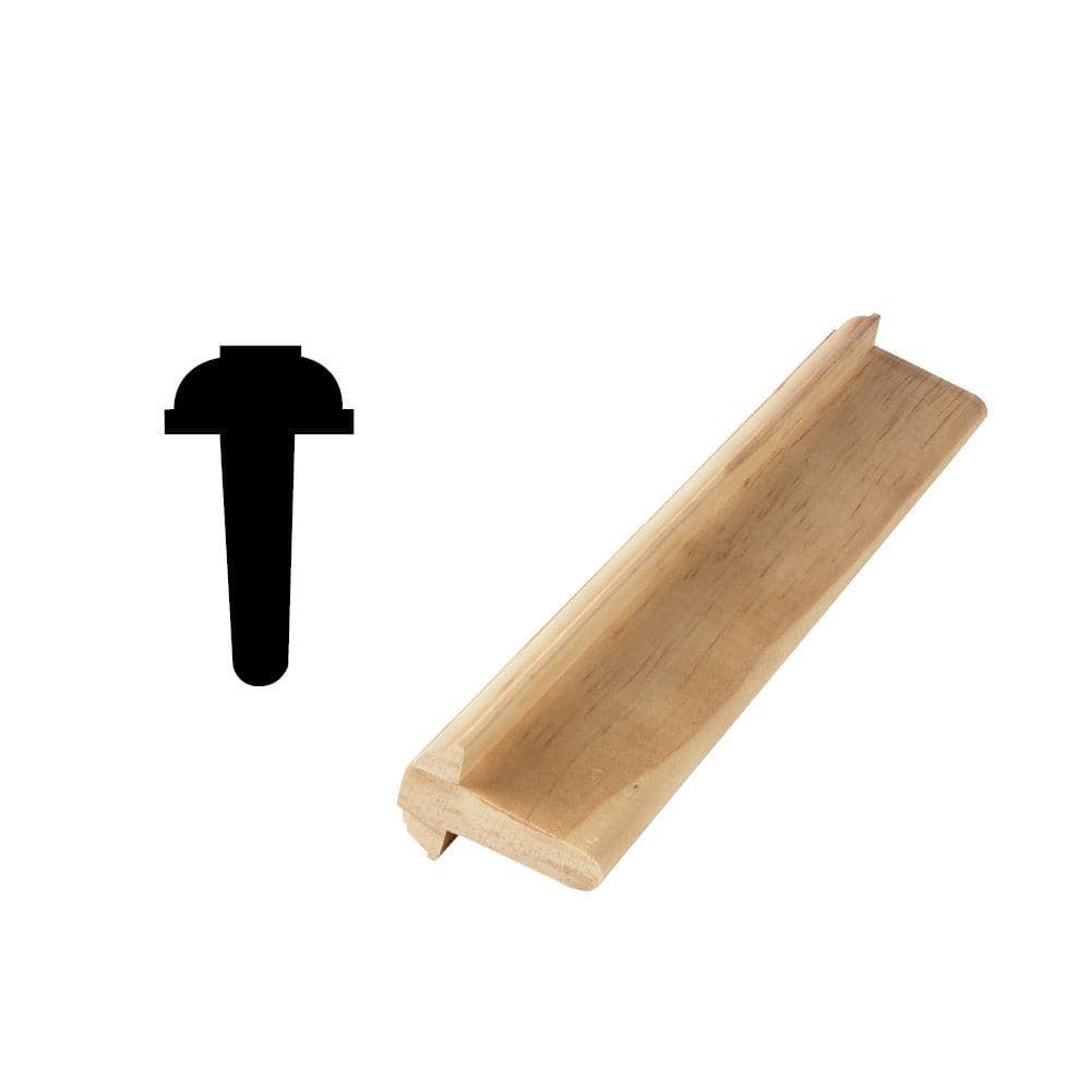 Woodgrain Millwork WM 1305 1-1/4 in. x 2 in. x 84 in. Solid Pine T-Astragal Moulding