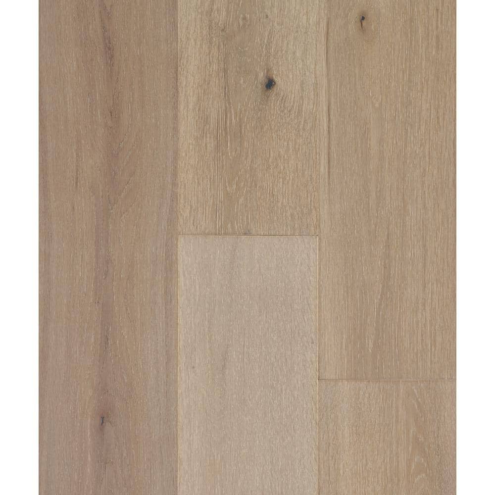 Sure+ Belgian Linen White Oak 1/4 in. T x 6.5 in. W Click Lock Wire Brushed Engineered Hardwood Flooring (21.7 sq.ft./case)
