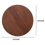 Benjara 0- Shelf 18 in. Espresso Brown Metal Base Lazy Susan