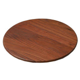 Benjara 0- Shelf 18 in. Espresso Brown Metal Base Lazy Susan
