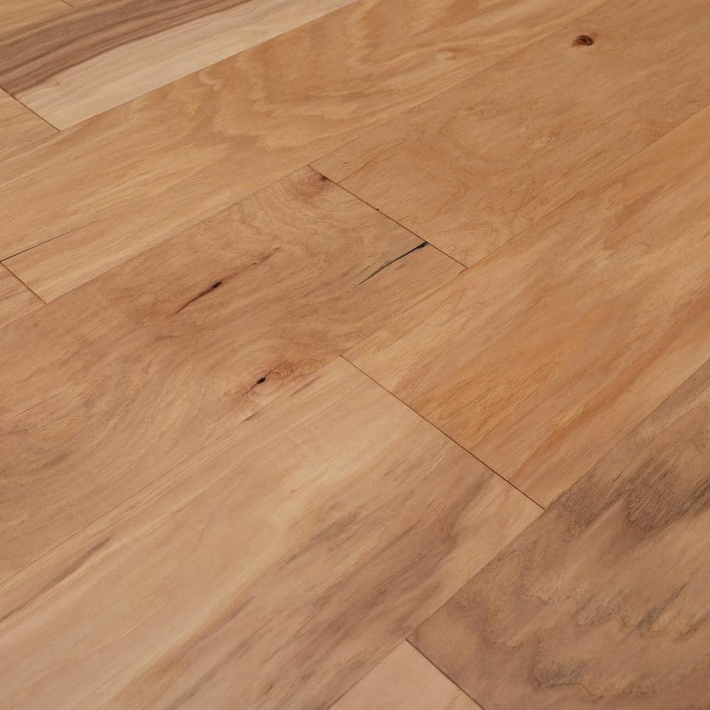 ASPEN FLOORING Bennett Hickory 3/8 in. T x 6.5 in. W Tongue and Groove Light Distressed Engineered Hardwood Flooring (43.6 sqft/case)