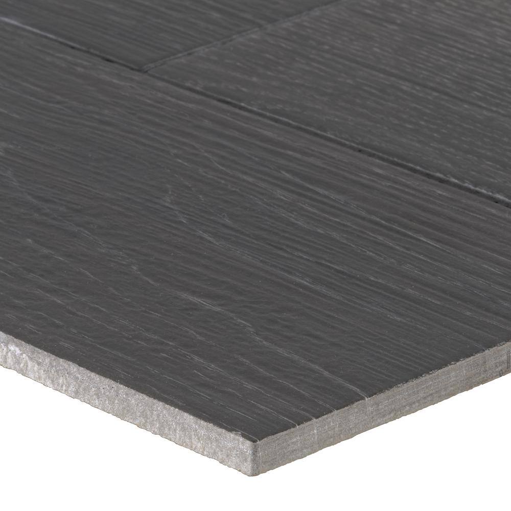 Benson Nero 6 in. x 36 in. Matte Porcelain Floor and Wall Tile (13.5 sq. ft./Case)