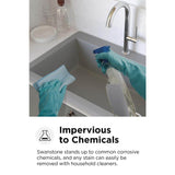 Swan 36 in. x 36 in. x 72 in. 3-Piece Easy Up Adhesive Alcove Shower Surround in Bermuda Sand