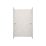Swan 36 in. x 36 in. x 72 in. 3-Piece Easy Up Adhesive Alcove Shower Surround in Bermuda Sand