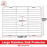 Better Houseware Sink Grid Protector 18.125" x 12.625" Stainless Steel
