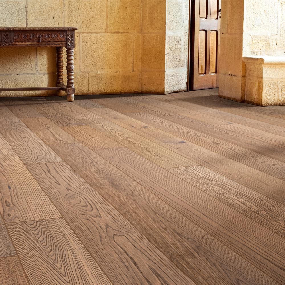 MSI Beverly Mill White Oak XL 1/2 in. T x 7.48 in. W Tongue and Groove Engineered Hardwood Flooring (34.97 sq. ft./case)