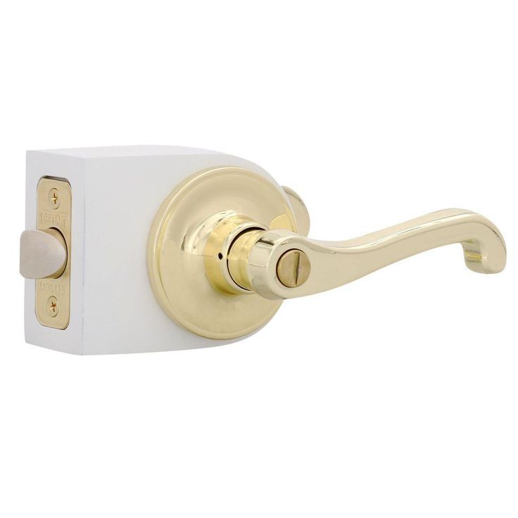 Viano Polished Brass Privacy Bed/Bath Door Lever
