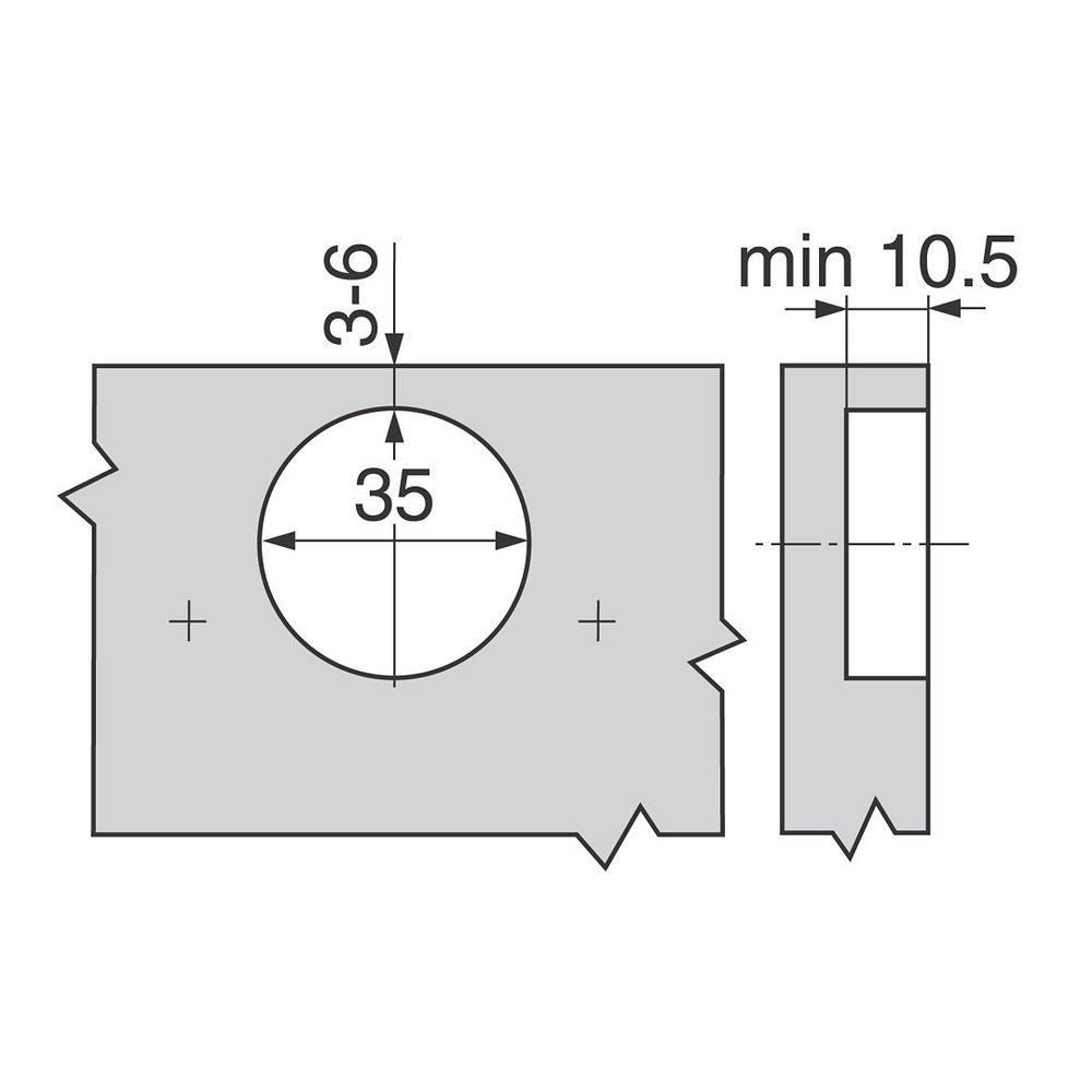 Blum Modul Full-Overlay Frameless Cabinet Hinge (2-Pack) - Super Arbor