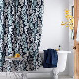 Pond Leaf 72 in. Multicolored Botanical Sateen Standard Shower Curtain - Super Arbor