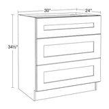 Home Decorators Collection Newport 30 in. W x 24 in. D x 34.5 in. H Assembled Plywood Cooktop Base Kitchen Cabinet in Manganite with Soft Close