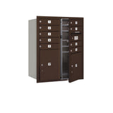 3700 Horizontal Series 9-Compartment with 2-Parcel Locker Recessed Mount Mailbox - Super Arbor
