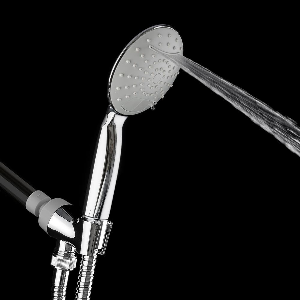 2-Spray 4.63 in. Single Wall Mount Handheld Adjustable Shower Head in Chrome - Super Arbor