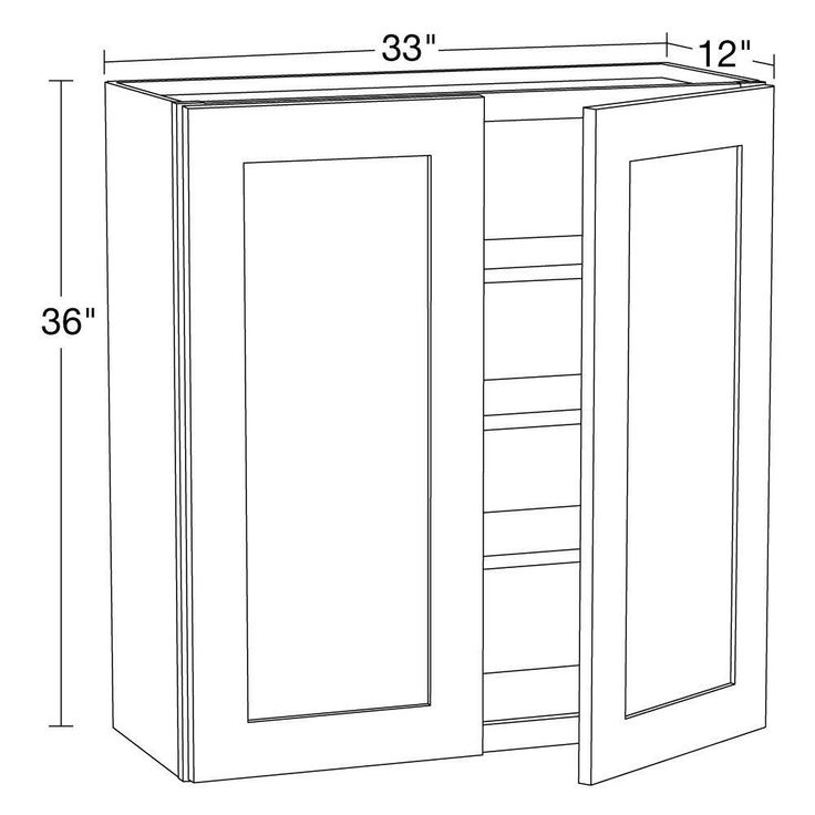 Home Decorators Collection Newport 33 in. W x 12 in. D x 36 in. H Assembled Plywood Wall Kitchen Cabinet in Pearl Gray with Soft Close
