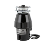 Everbilt Designer Series 1/2 HP Continuous Feed Garbage Disposal with Brushed Nickel Sink Flange and Attached Power Cord