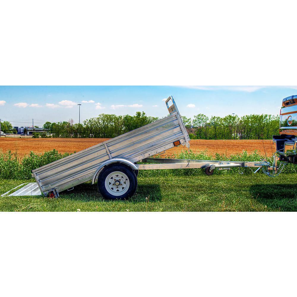 1639 lbs. Payload Capacity 4.5 ft. x 7.5 ft. Galvanized Steel Utility Trailer Kit with Bed Tilt and Collapsing Ends - Super Arbor
