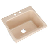 Kensington Drop-In Acrylic 25 in. 2-Hole Single Bowl Utility Sink in White - Super Arbor