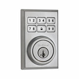 Z-Wave SmartCode 910 Contemporary Satin Nickel Single Cylinder Electronic Deadbolt Featuring SmartKey Security - Super Arbor