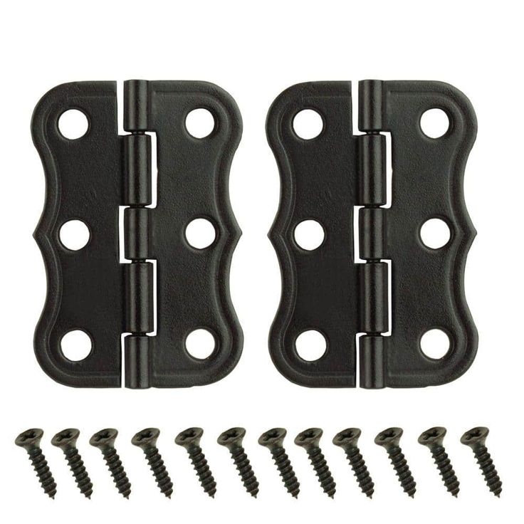 2 in. x 1-3/8 in. Oil-Rubbed Bronze Decorative Broad Hinges