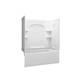 Ensemble 33-1/4 in. x 60 in. x 55-1/4 in. 3-piece Direct-to-Stud Shower Wall Set in White - Super Arbor