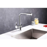 Single-Handle Pull Out Sprayer Kitchen Faucet in Brushed Nickel - Super Arbor