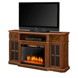 Sinclair 60 in. Bluetooth Media Electric Fireplace TV Stand in Aged Cherry - Super Arbor