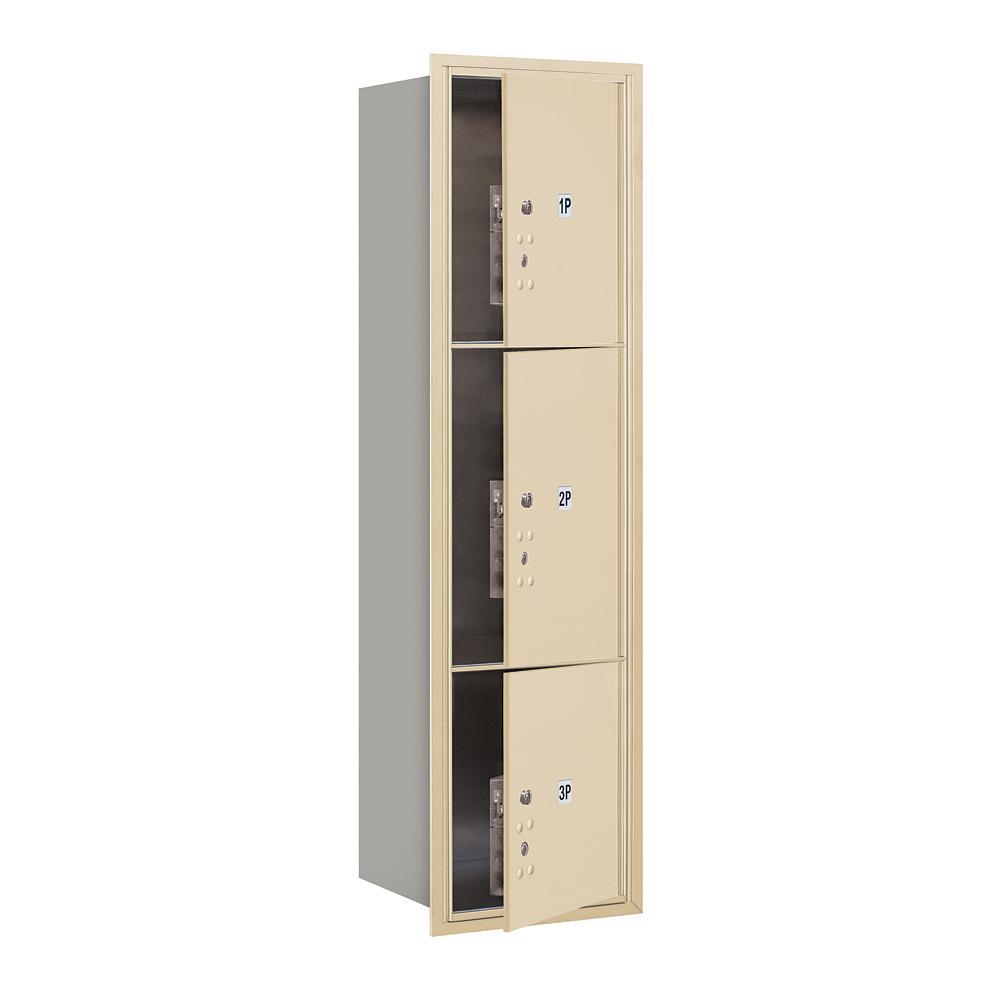 3700 Horizontal Series 3-Parcel Locker Recessed Mount Mailbox - Super Arbor