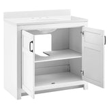 Style Selections Lowry 37-in White Single Sink Bathroom Vanity with White Acrylic Top