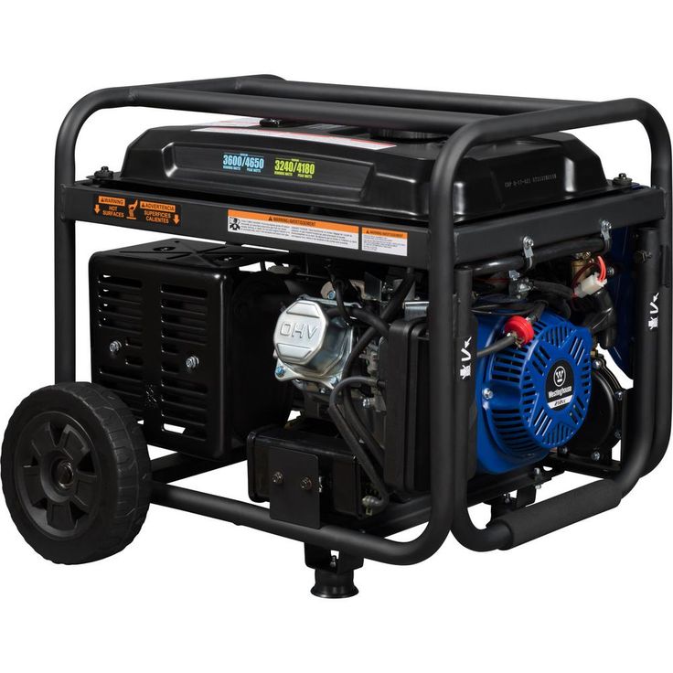 Westinghouse WGen3600DF 4,650/3,600 Watt Dual Fuel Gas or Propane Powered RV-Ready Portable Generator with Remote Start and Wheel Kit