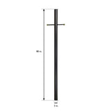 Black Lamp Post with Cross Arm