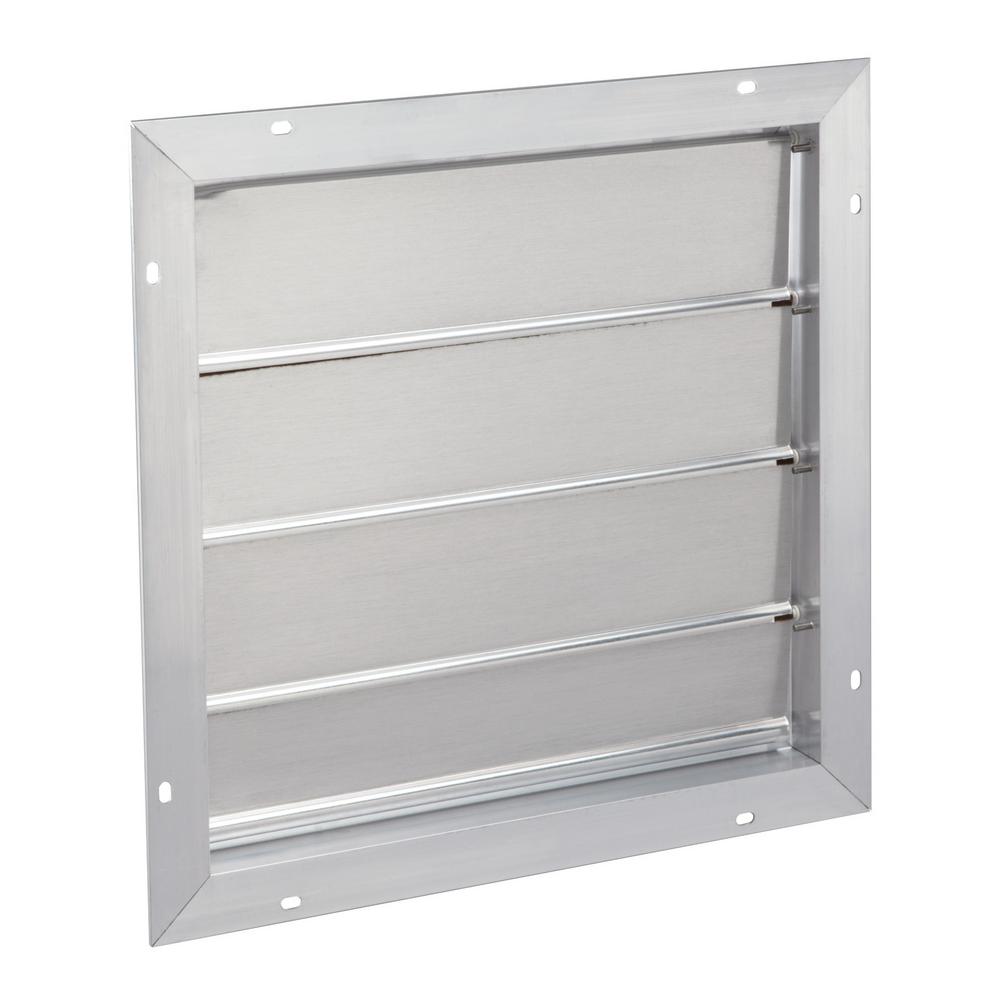 16.75 in. x 16.75 in. Square Aluminum Aluminum Automatic Shutter Gable Louver Vent - Super Arbor