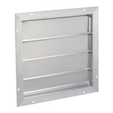 16.75 in. x 16.75 in. Square Aluminum Aluminum Automatic Shutter Gable Louver Vent - Super Arbor