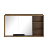 Home Decorators Collection Kordite 42 in. W x 7 in. D x 24 in. H Rectangular Surface Mount Almond Latte Medicine Cabinet with Mirror