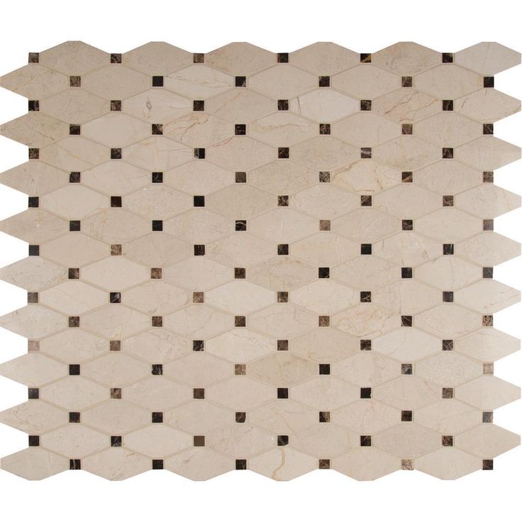MSI Valencia Blend Elongated Octagon 12 in. x 12 in. x 10 mm Polished Marble Mesh-Mounted Mosaic Tile (10 sq. ft. / case)