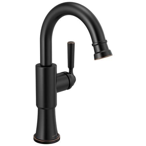 Peerless Westchester Oil Rubbed Bronze 1-Handle Deck-Mount Bar and Prep Handle Kitchen Faucet (Deck Plate Included)