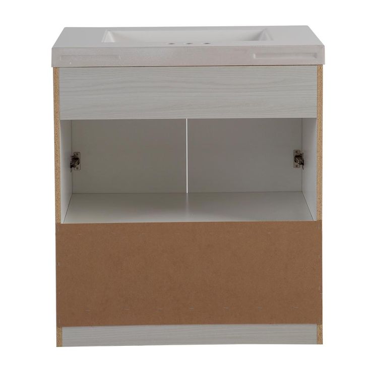 Stancliff 31 in. W x 19 in. D Bathroom Vanity in Elm Sky with Cultured Marble Vanity Top in White with White Sink