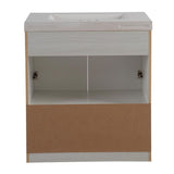 Stancliff 31 in. W x 19 in. D Bathroom Vanity in Elm Sky with Cultured Marble Vanity Top in White with White Sink