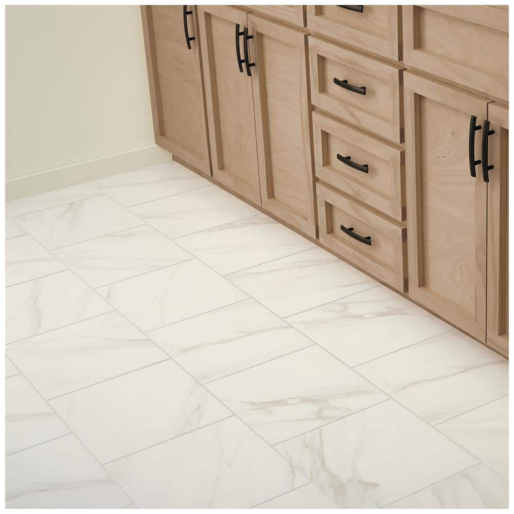 Daltile Selwyn Bianco Calacatta 12 in. x 12 in. Glazed Porcelain Floor and Wall Tile, Matte, 14.55 sq. ft. per Case