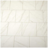 Daltile Selwyn Bianco Calacatta 12 in. x 12 in. Glazed Porcelain Floor and Wall Tile, Matte, 14.55 sq. ft. per Case