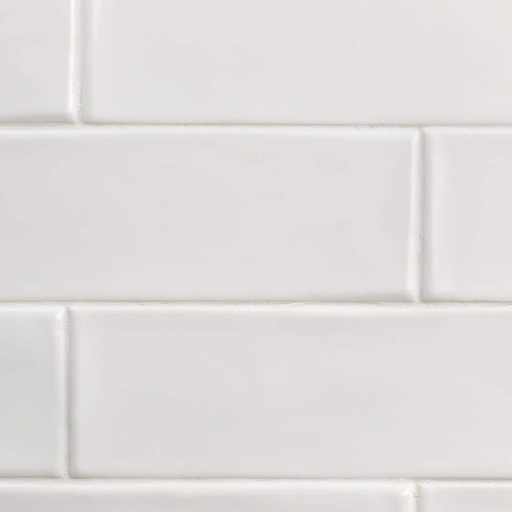 Ivy Hill Tile Birmingham Bianco 3 in. x 12 in. 8mm Polished Ceramic Subway Tile (5.38 sq. ft. / box)