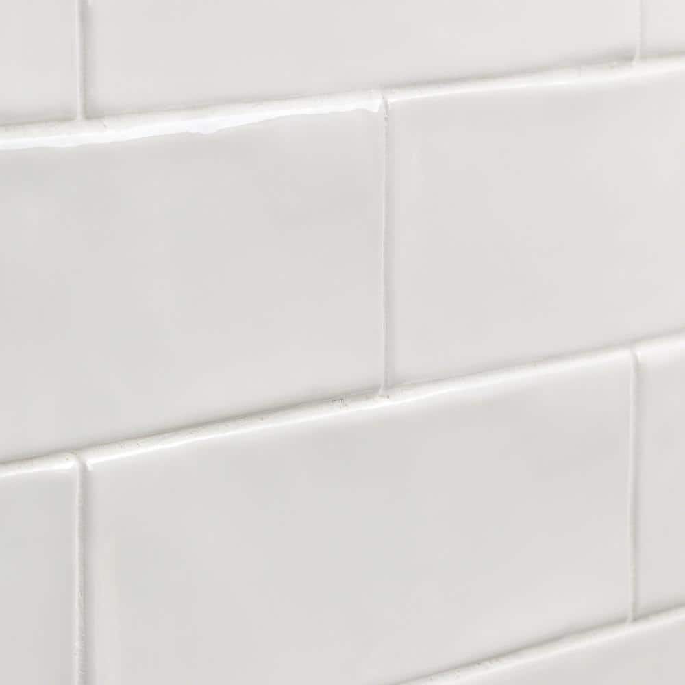 Ivy Hill Tile Birmingham Bianco 3 in. x 12 in. 8mm Polished Ceramic Subway Tile (5.38 sq. ft. / box)