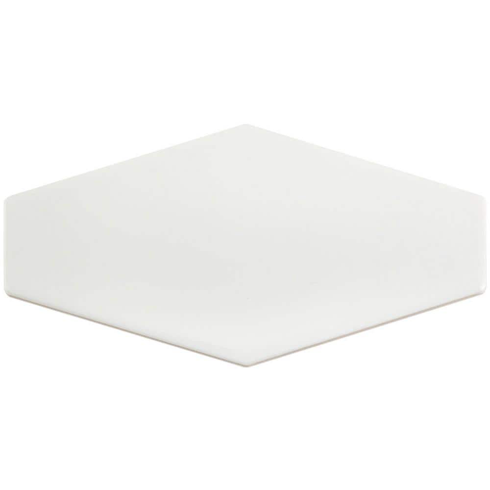 Ivy Hill Tile Birmingham Hexagon Bianco 4 in. x 8 in. 8mm Polished Ceramic Subway Tile (5.38 sq. ft. / box)