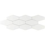 Ivy Hill Tile Birmingham Hexagon Bianco 4 in. x 8 in. 8mm Polished Ceramic Subway Tile (5.38 sq. ft. / box)